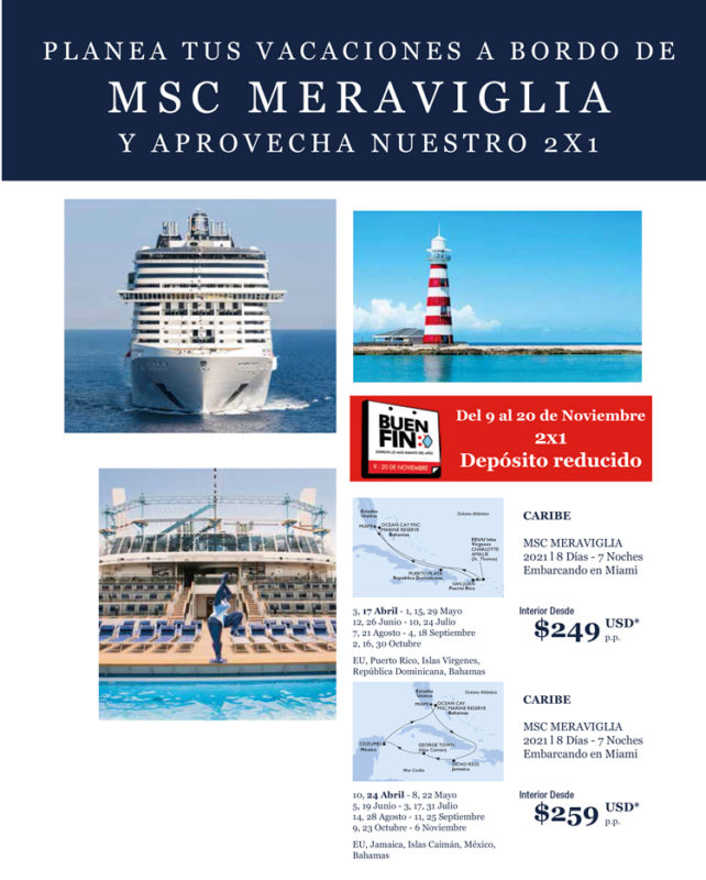 Descubre el mar como nunca antes a bordo de MSC al 2X1 Pema Tours
