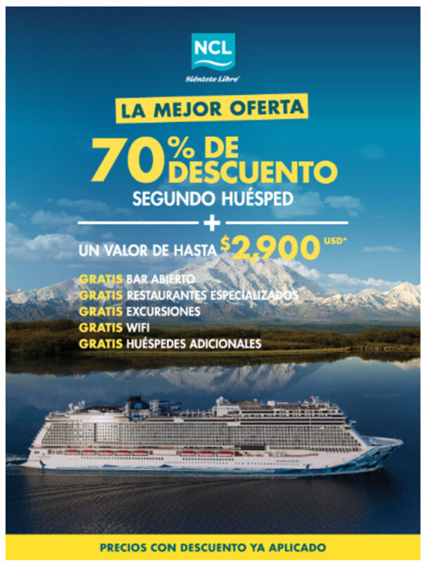 Gran Oferta FLASH! Norwegian Cruise Line - Pema Tours - Tu especialista en  cruceros