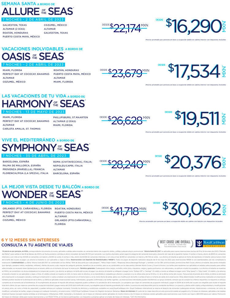 salidas al caribe con promoción blue sale