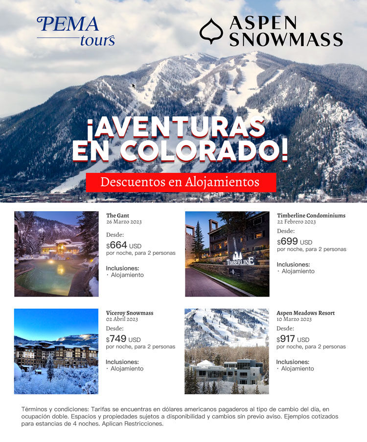 últimos días AspenSnowmass ejemplos de salidas diferentes hoteles