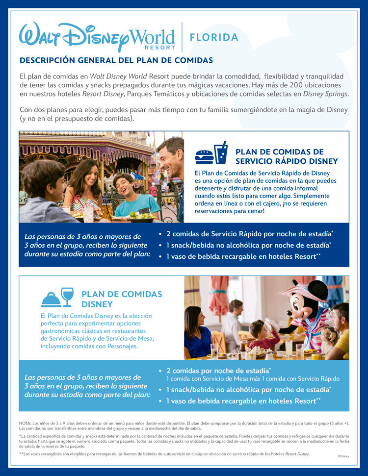 Planes de Comidas Disney ya disponibles en la Web Pema Tours
