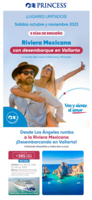 hombre cargando mujer pareja en crucero Princess