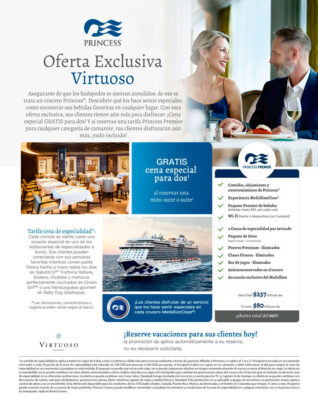 promocion exclusiva Virtuoso naviera Princess