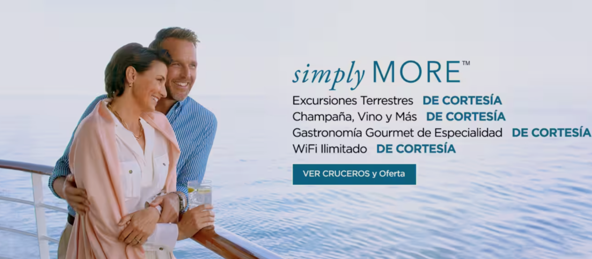 PAREJA FELIZ A BORDO DE CRUCERO OCEANIA CRUISES
