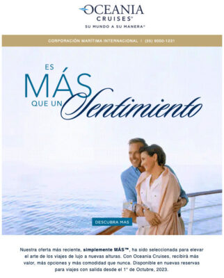 pareja feliz a bordo de crucero oceania cruises, oceano