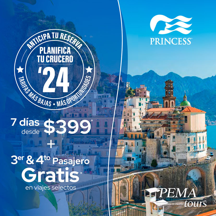 promoción reserva anticipada 2024 de Princess Cruises