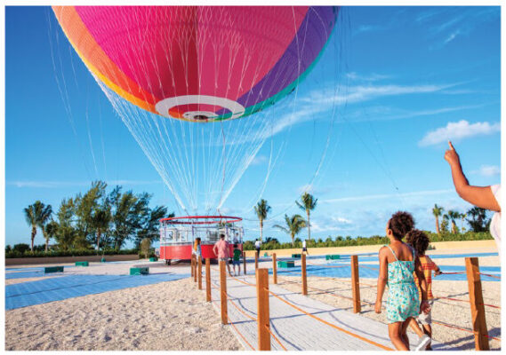 up up away, globo en isla privada perfect day