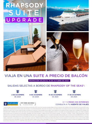 promoción Rhapsody of the Seas categoría Suite a precio de Balcón