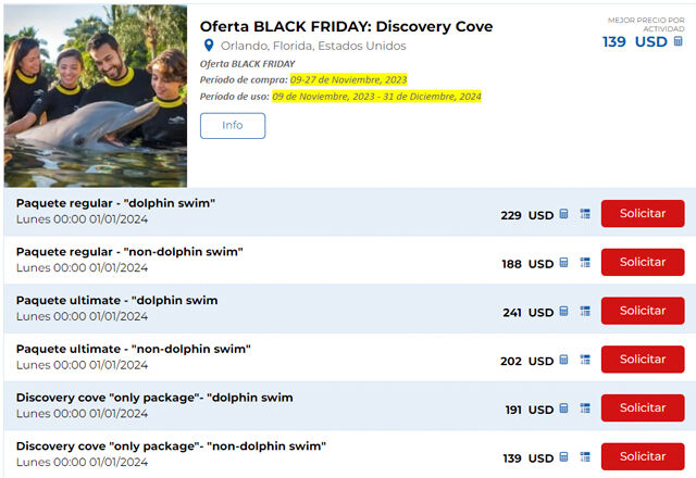 ejemplo ticket discovery cove