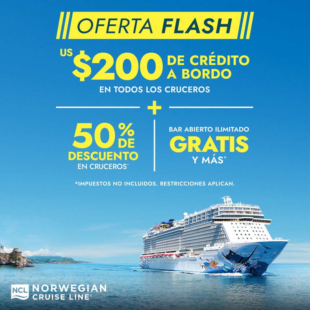 Gran Oferta FLASH! Norwegian Cruise Line - Pema Tours - Tu especialista en  cruceros