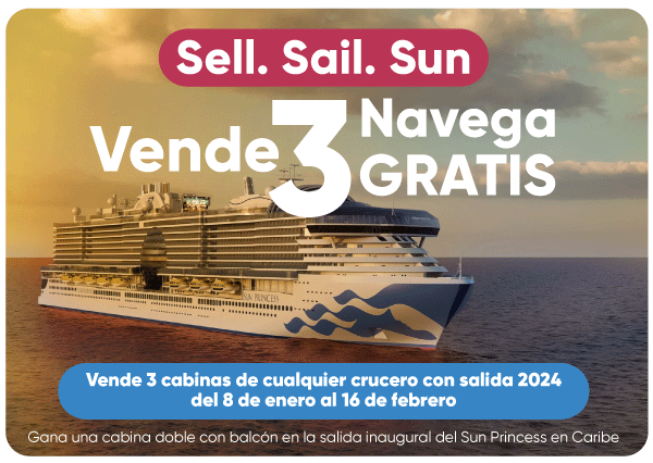 sell sail sun, promociones PrincessCruises agente de viajes