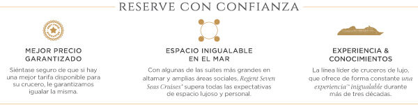 reserva con confianza con regent seven seas