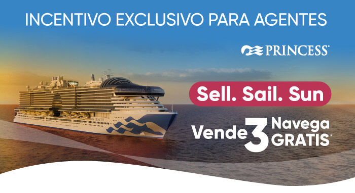 Vende 3 cabinas y navega gratis con princess cruises