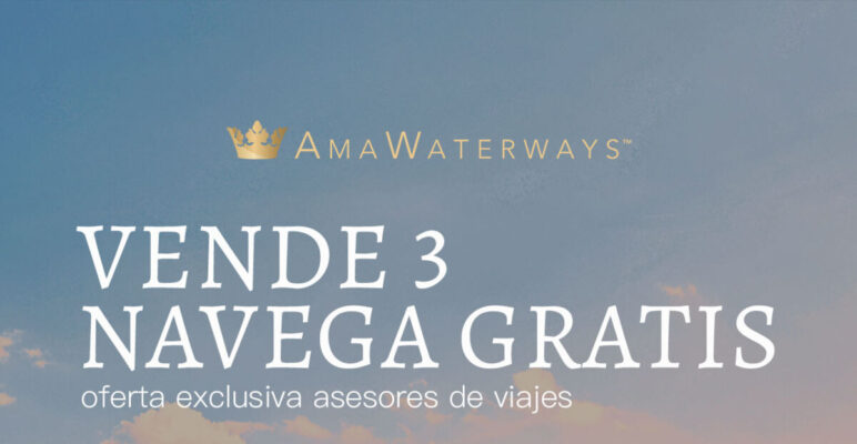 Cielo con nubes, promocion de AmaWaterways para agentes de viajes