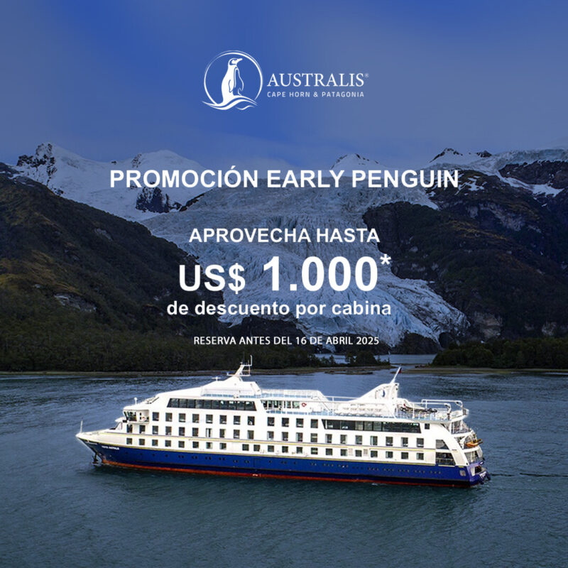 Crucero Australis navegando por la patagonia