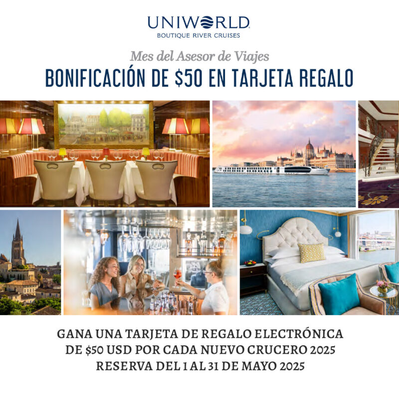oferta especial para agentes de viajes mes del agente de viajes con Uniworld